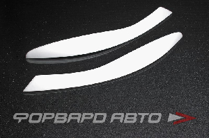 Накладки фар (реснички) Skoda Octavia, 2009г-. ABS-пластик, черный  
