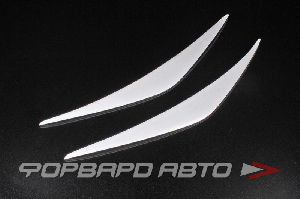 Накладки фар (реснички) INFINITI FX, 2008г- ABS-пластик, черный  