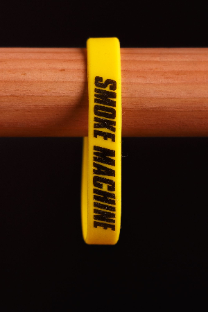 Браслет силиконовый "SMOKE MACHINE", желтый, черная надпись ФОРВАРД АВТО 